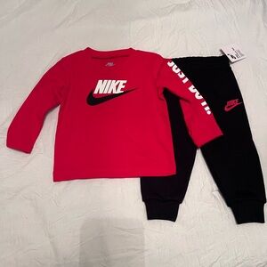 Nike Red and Black Toddler Set